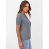 image:imageANRABESS Womens Short Sleeve Sweaters Wool BlendDeep Grey