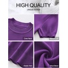 image:imageANRABESS Womens Short Sleeve Sweaters Wool BlendDeep Purple