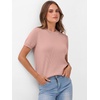 image:imageANRABESS Womens Short Sleeve Sweaters Wool BlendFlesh Pink