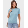 image:imageANRABESS Womens Short Sleeve Sweaters Wool BlendLight Blue