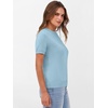 image:imageANRABESS Womens Short Sleeve Sweaters Wool BlendLight Blue