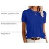 image:imageANRABESS Womens Short Sleeve Sweaters Wool BlendRoyal Blue