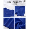 image:imageANRABESS Womens Short Sleeve Sweaters Wool BlendRoyal Blue