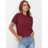 image:imageANRABESS Womens Short Sleeve Sweaters Wool BlendWine Red