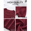 image:imageANRABESS Womens Short Sleeve Sweaters Wool BlendWine Red