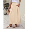 image:imageANRABESS Womens Summer Boho Flowy Maxi SkirtsApricot