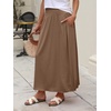 image:imageANRABESS Womens Summer Boho Flowy Maxi SkirtsKhaki