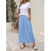 image:imageANRABESS Womens Summer Boho Flowy Maxi SkirtsLight Blue