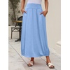 image:imageANRABESS Womens Summer Boho Flowy Maxi SkirtsLight Blue