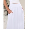 image:imageANRABESS Womens Summer Boho Flowy Maxi SkirtsWhite