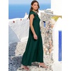 image:imageANRABESS Womens Summer Dress Ruffle Sleeve V Neck Vacation Maxi DressesDeep Green