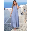 image:imageANRABESS Womens Summer Dress Ruffle Sleeve V Neck Vacation Maxi DressesFloral Blue