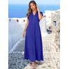 image:imageANRABESS Womens Summer Dress Ruffle Sleeve V Neck Vacation Maxi DressesRoyal Blue