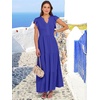 image:imageANRABESS Womens Summer Dress Ruffle Sleeve V Neck Vacation Maxi DressesRoyal Blue