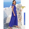 image:imageANRABESS Womens Summer Dress Ruffle Sleeve V Neck Vacation Maxi DressesRoyal Blue