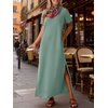 image:imageANRABESS Womens Summer Maxi Dresses Wrinkle Free with PocketsLight Green
