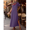 image:imageANRABESS Womens Summer Maxi Dresses Wrinkle Free with PocketsPurple