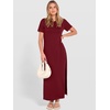 image:imageANRABESS Womens Summer Maxi Dresses Wrinkle Free with PocketsWine Red