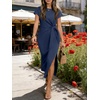 image:imageANRABESS Womens Summer WrinkleFree Maxi DressNavy Blue