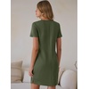image:imageANRABESS Womens Wrinkle Free Summer Casual Short Sleeve Mini DressesArmy Green