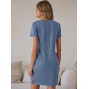 image:imageANRABESS Womens Wrinkle Free Summer Casual Short Sleeve Mini DressesBlue