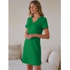 image:imageANRABESS Womens Wrinkle Free Summer Casual Short Sleeve Mini DressesGreen