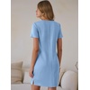 image:imageANRABESS Womens Wrinkle Free Summer Casual Short Sleeve Mini DressesLight Blue