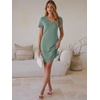 image:imageANRABESS Womens Wrinkle Free Summer Casual Short Sleeve Mini DressesLight Green