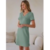 image:imageANRABESS Womens Wrinkle Free Summer Casual Short Sleeve Mini DressesLight Green