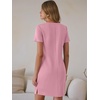 image:imageANRABESS Womens Wrinkle Free Summer Casual Short Sleeve Mini DressesPink