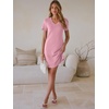 image:imageANRABESS Womens Wrinkle Free Summer Casual Short Sleeve Mini DressesPink