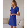 image:imageANRABESS Womens Wrinkle Free Summer Casual Short Sleeve Mini DressesRoyal Blue