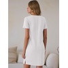 image:imageANRABESS Womens Wrinkle Free Summer Casual Short Sleeve Mini DressesWhite