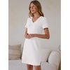 image:imageANRABESS Womens Wrinkle Free Summer Casual Short Sleeve Mini DressesWhite