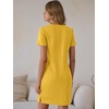 image:imageANRABESS Womens Wrinkle Free Summer Casual Short Sleeve Mini DressesYellow