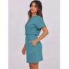 image:imageANRABESS Womens Wrinkle Free Summer Casual Short Sleeve Mini T Shirt DressTeal