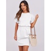 image:imageANRABESS Womens Wrinkle Free Summer Casual Short Sleeve Mini T Shirt DressWhite