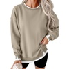 image:imageANRABESS Womens Oversized Sweatshirts Crew Neck Fall Pullover TopsLight Khaki