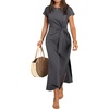 image:imageANRABESS Womens Summer WrinkleFree Maxi DressDeep Grey