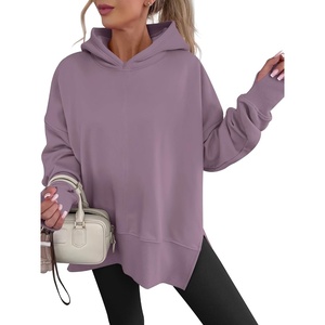 image:imageANRABESS Hoodies for Women Oversized Thumb Hole SweatshirtsLight Nutmeg