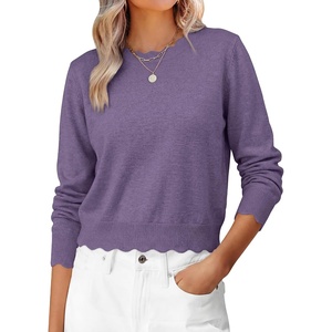 image:imageANRABESS Sweaters for Women Fall Long Sleeve LightweightPurple
