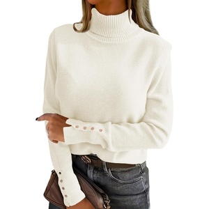 image:imageANRABESS Turtleneck Sweaters for Women Long Sleeve TopsWhite