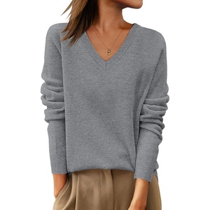 image:imageANRABESS Women 100 Wool Long Sleeve Sweaters Fall Business Casual OutfitsGray