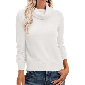 image:imageANRABESS Womens Cowl Neck Long Sleeve Fall Light SweaterWhite