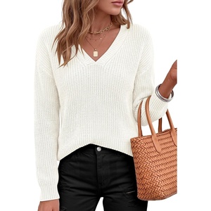 image:imageANRABESS Womens Fall V Neck Sweater 2026 Fall OutfitsWhite