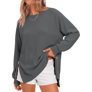 image:imageANRABESS Womens Oversized Crewneck Tunic SweatshirtDark Grey