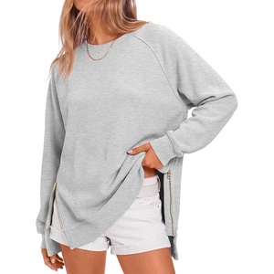 image:imageANRABESS Womens Oversized Crewneck Tunic SweatshirtGray