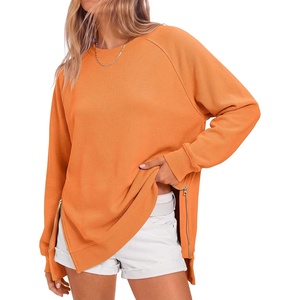 image:imageANRABESS Womens Oversized Crewneck Tunic SweatshirtOrange