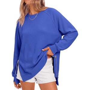 image:imageANRABESS Womens Oversized Crewneck Tunic SweatshirtRoyal Blue