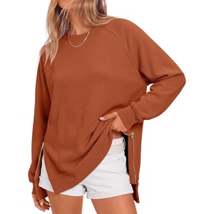 image:imageANRABESS Womens Oversized Crewneck Tunic SweatshirtRust